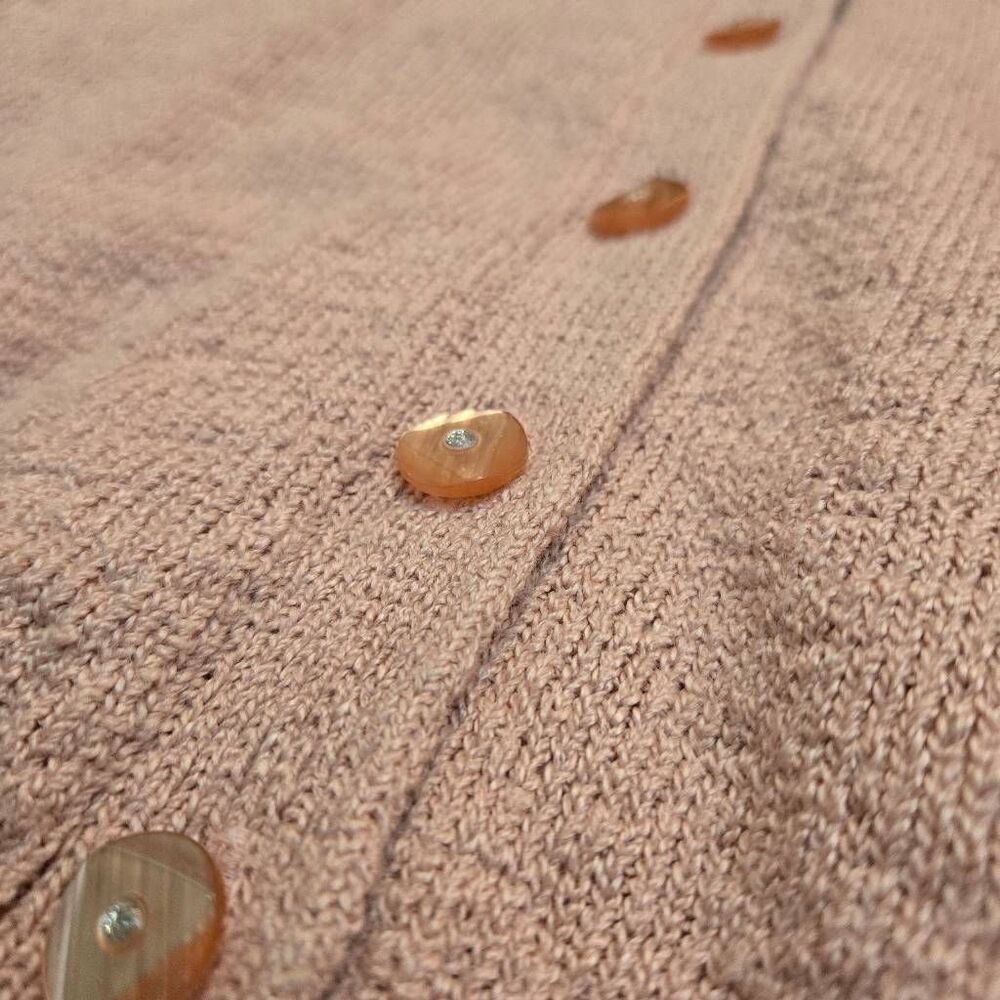Vintage Petite Sophisticate Pink Beaded Cardigan S - Picture 7 of 11